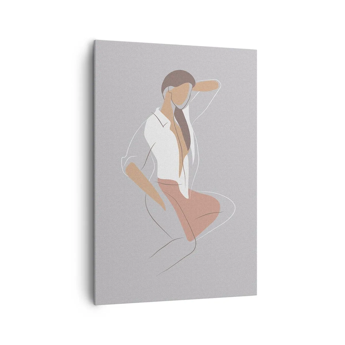 Lærredstryk - Billede på lærred - Omrids af nåde - 70x100 cm