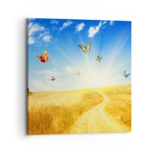 Lærredstryk - Billede på lærred - Og hvordan kan man ikke elske sommeren? - 70x70 cm