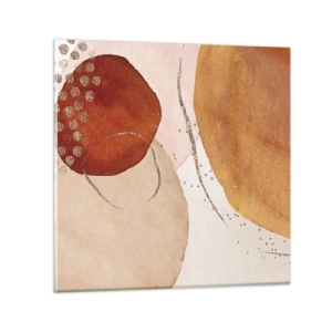 Billede på glas - Rundhed og bevægelse - 70x70 cm