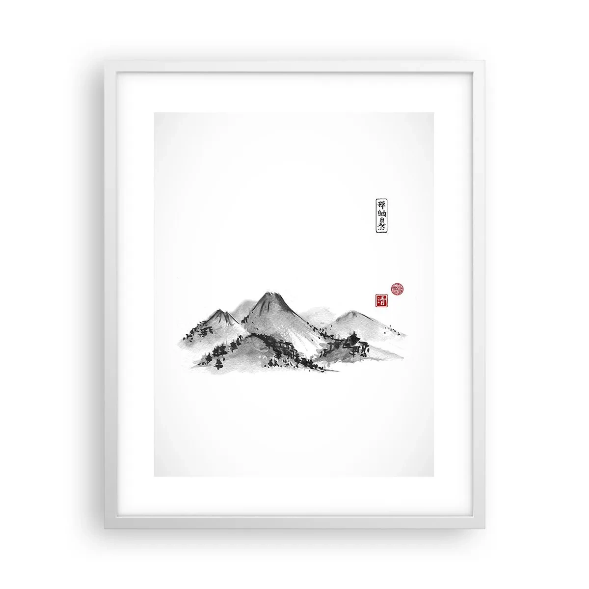 Plakat i hvid ramme - Langt væk - 40x50 cm