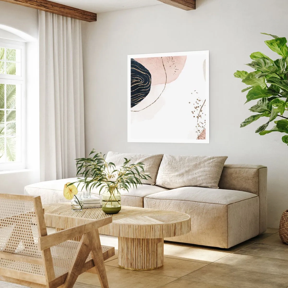 Plakat - Alt flyder - 40x40 cm