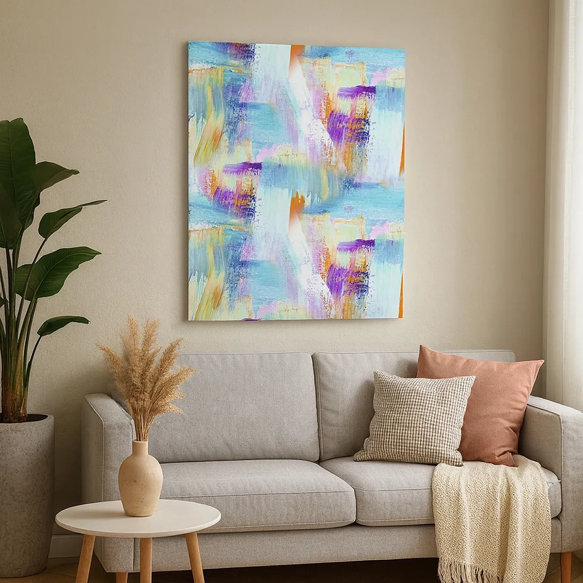 Lærredstryk - Billede på lærred - Munter mazel topper - 50x70 cm