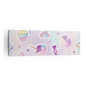 Lærredstryk - Billede på lærred - At have en fødselsdag hver dag - 160x50 cm