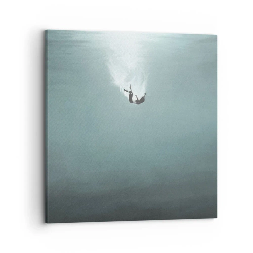 Lærredstryk - Billede på lærred - I havets favntag - 70x70 cm