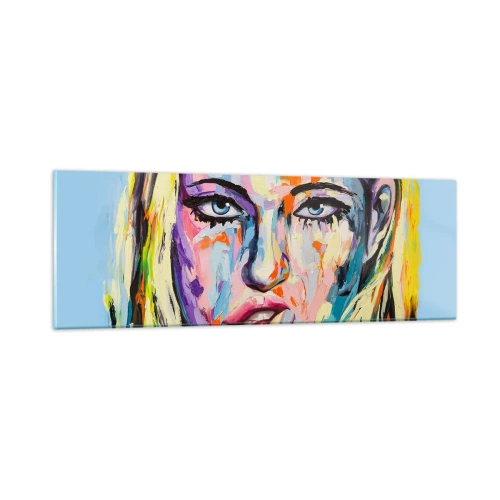 Billede på glas - Se hende lige i øjnene - 90x30 cm