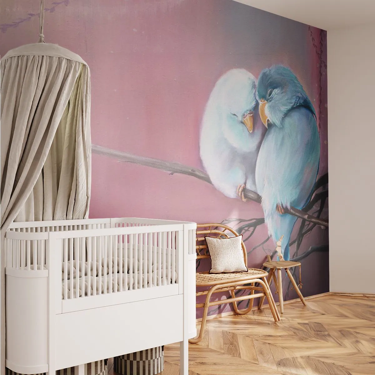 Fototapet Selvklæbende Deluxe Sticker - Hvad er der at tilføje?.... - Fugle, Natur, Stykke - 450x315 cm