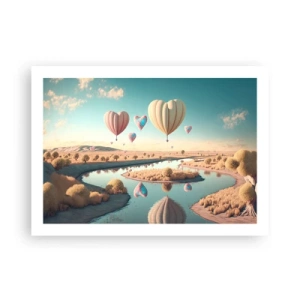 Plakat - Kærlighed lader dig svæve - 70x50 cm