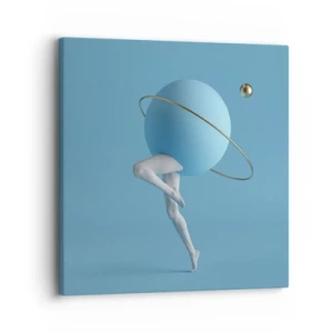 Lærredstryk - Billede på lærred - Og planeterne går amok - 30x30 cm