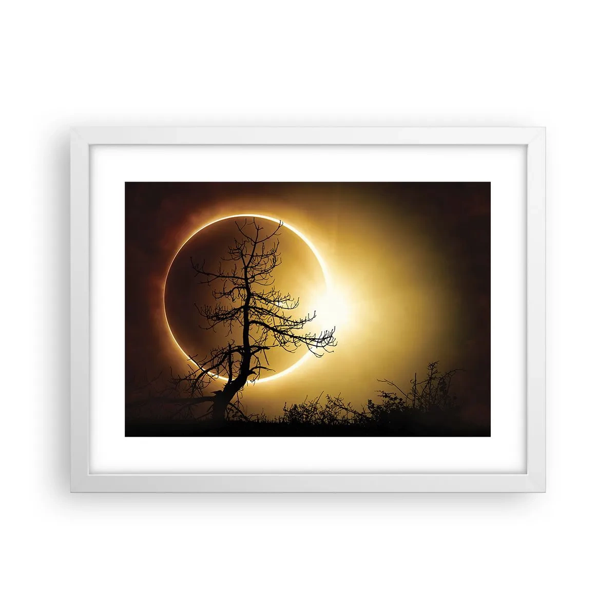 Plakat i hvid ramme - Total formørkelse - 40x30 cm