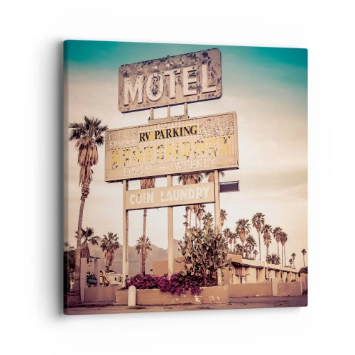 Lærredstryk - Billede på lærred - Her er tiden standset - 40x40 cm