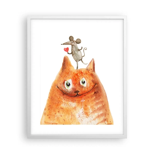 Plakat i hvid ramme - Kærlighedens paradokser - 40x50 cm