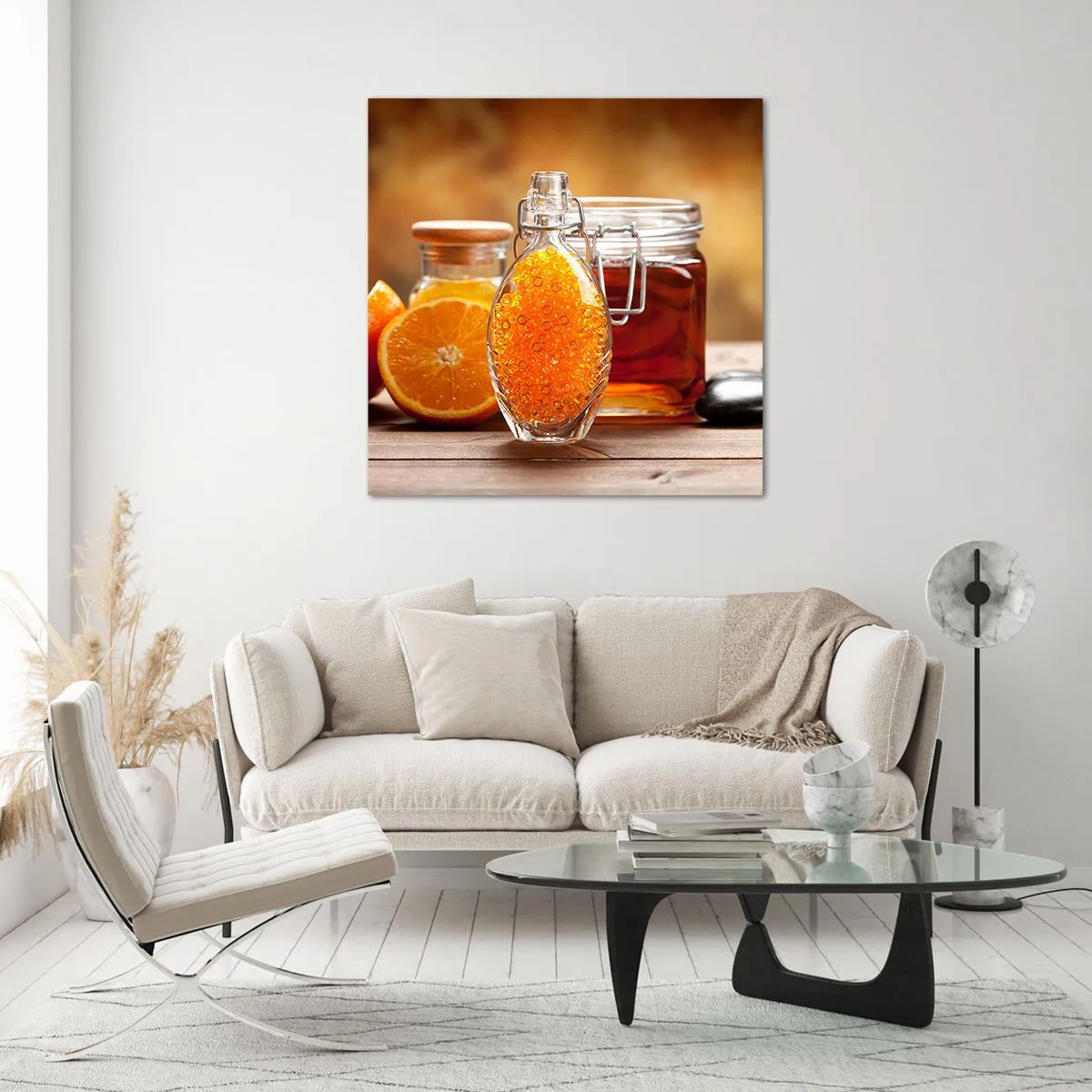Billede på glas - Solrige smags- og aromastoffer - 50x50 cm
