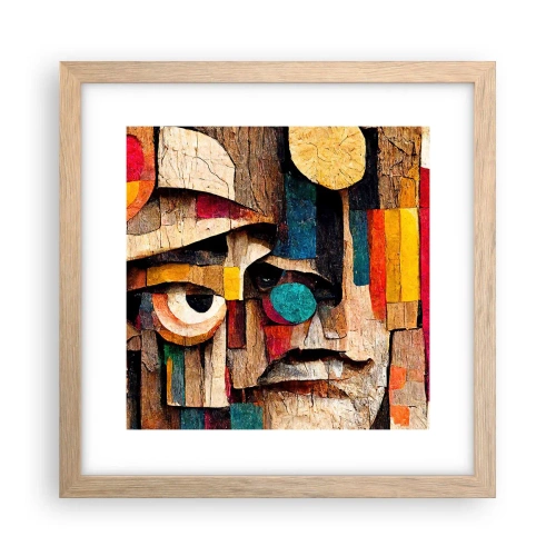 Plakat i ramme af lyst egetræ - Jeg kan se dig... - 30x30 cm