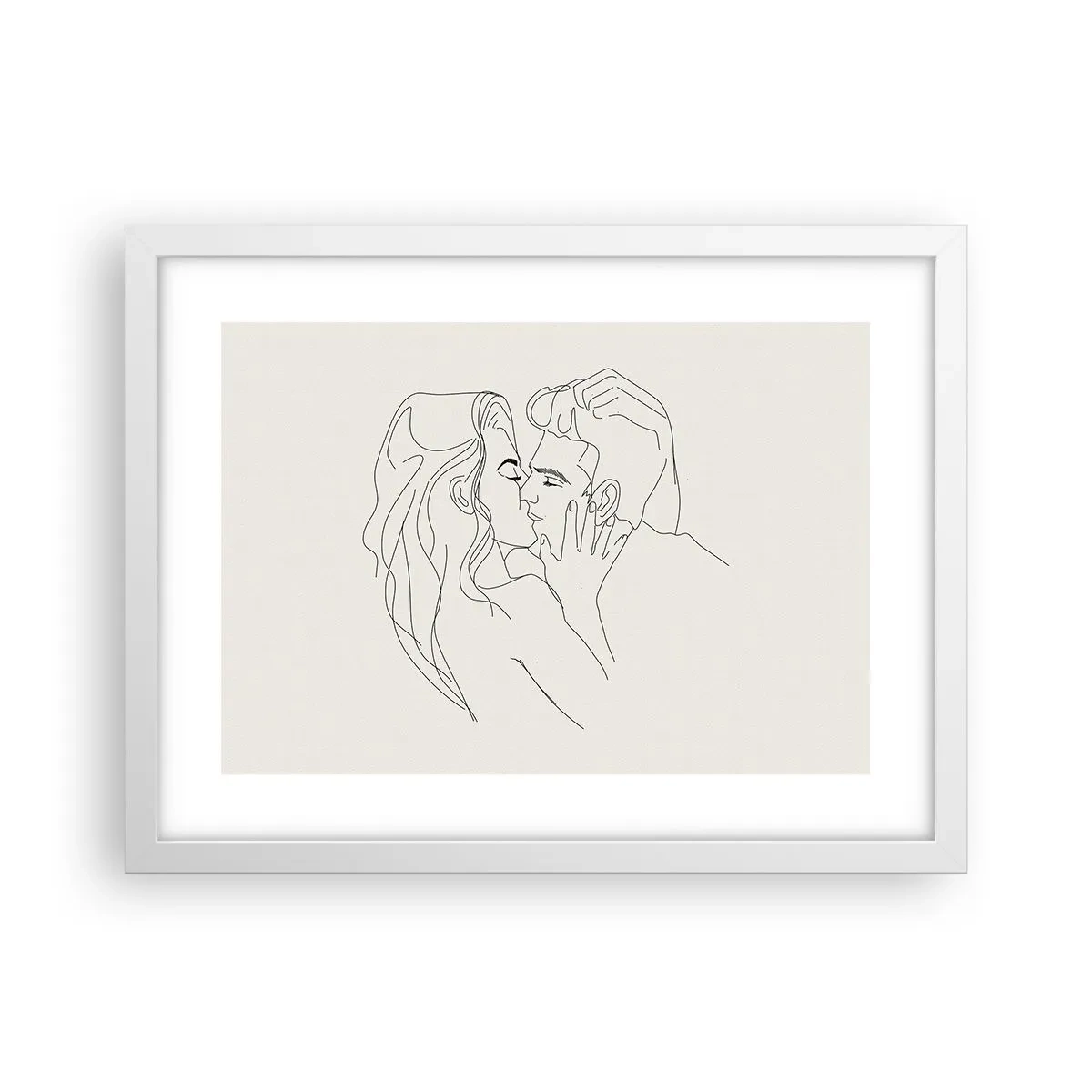 Plakat i hvid ramme - Forviklet i følelser - 40x30 cm