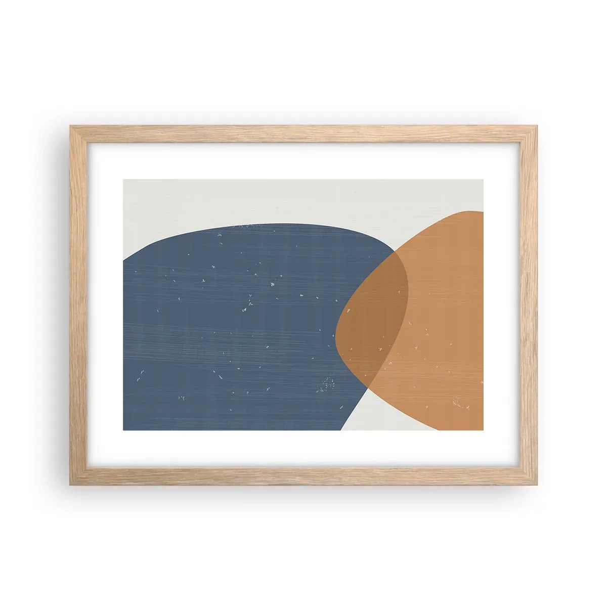 Plakat i ramme af lyst egetræ - Ovaler og påvirkninger - 40x30 cm