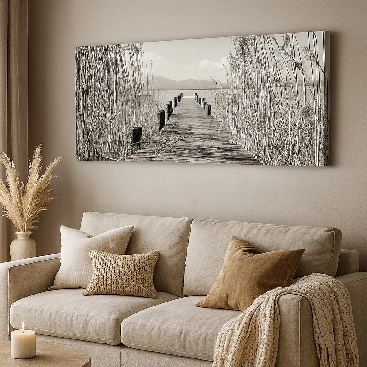 Lærredstryk - Billede på lærred - I græssernes fred - 30x30 cm