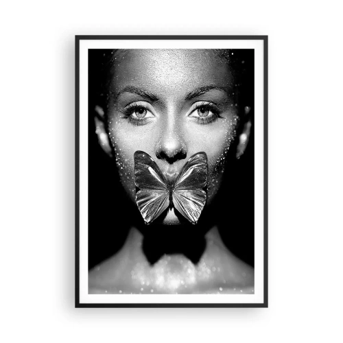 Plakat i sort ramme - Sommerfuglekys - 70x100 cm
