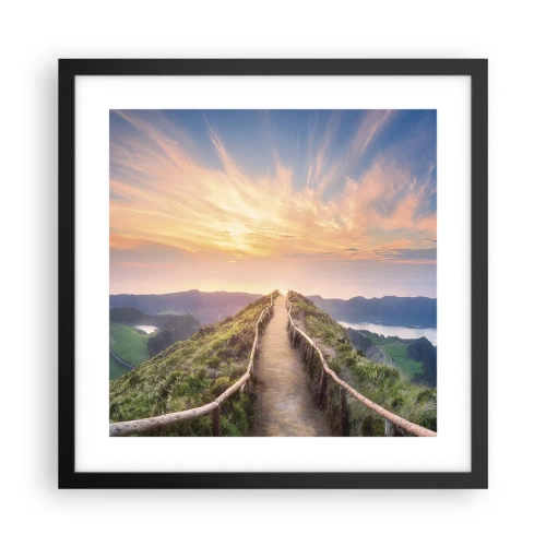 Plakat i sort ramme - Tæt på himlen - 40x40 cm