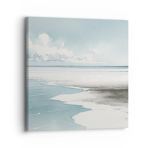 Lærredstryk - Billede på lærred - Blidt tidevand - 30x30 cm