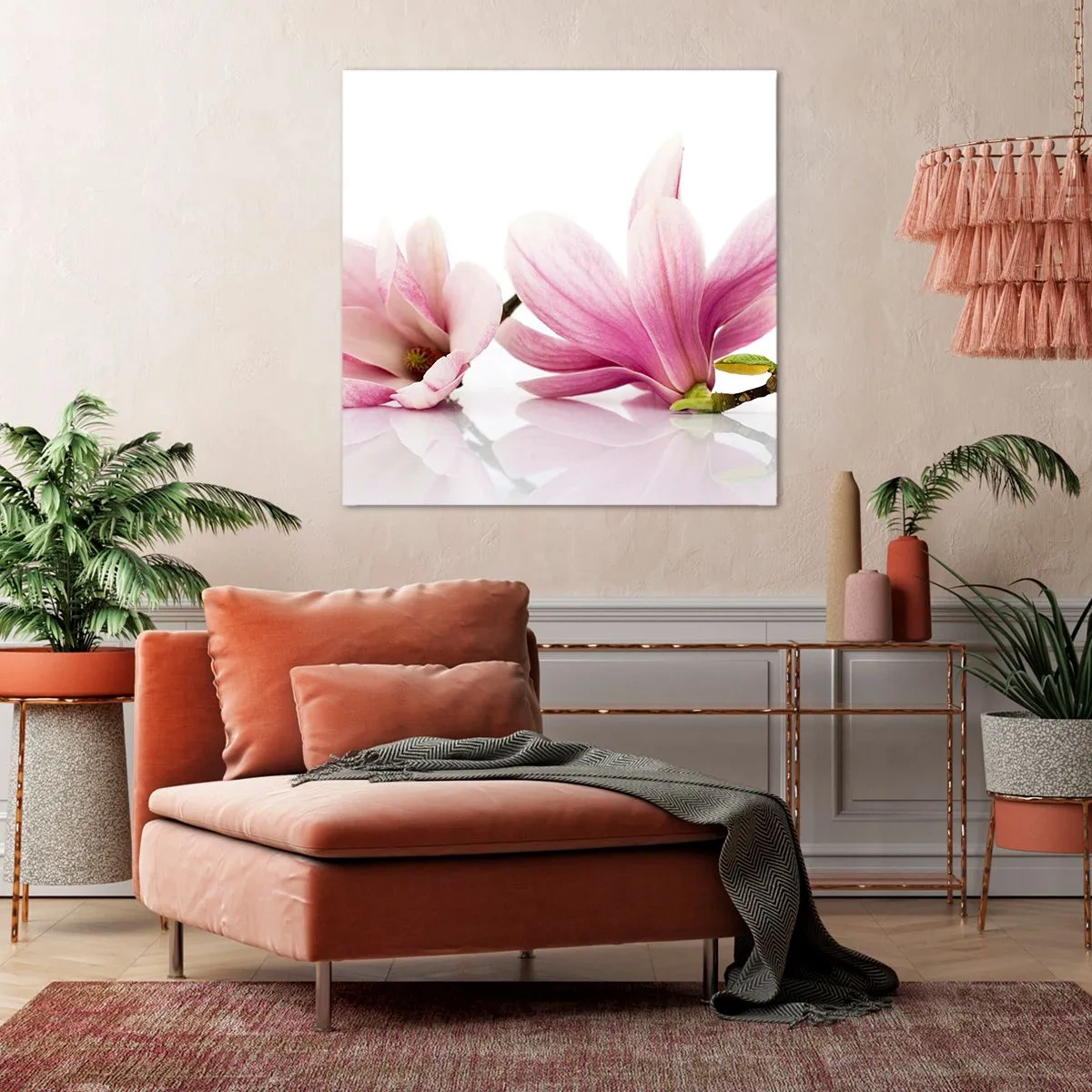 Lærredstryk - Billede på lærred - Blød som et åndedrag af forår - 70x70 cm