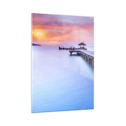 Billede på glas - Et hav af ro til horisonten - 50x70 cm