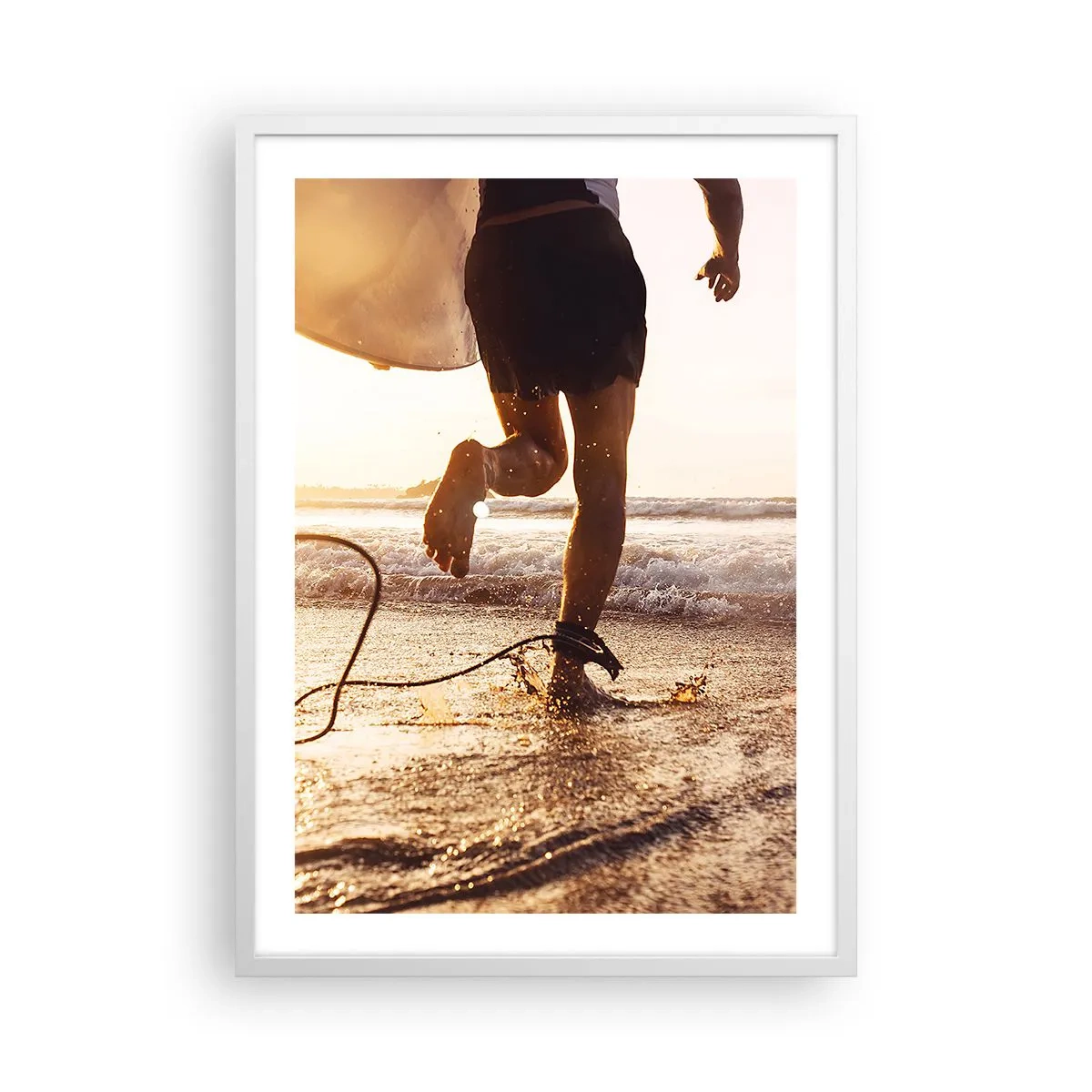 Plakat i hvid ramme - For at møde bølgen - 50x70 cm