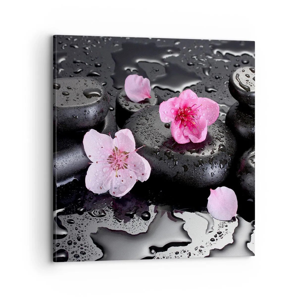 Lærredstryk - Billede på lærred - Og stenen falder fra hjertet - 70x70 cm