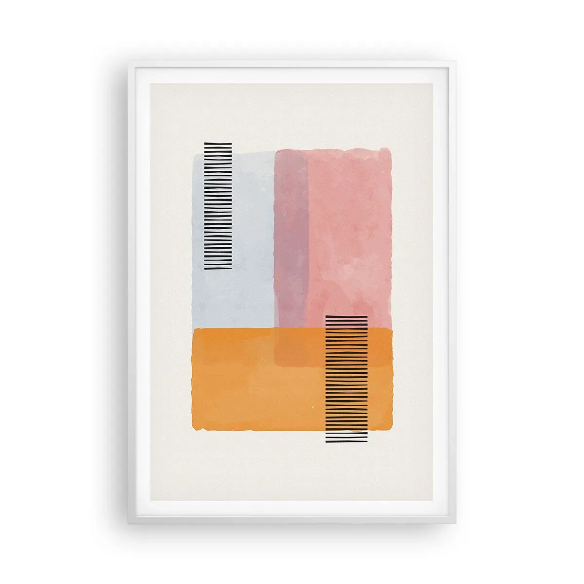 Plakat i hvid ramme - Fra hjørne til hjørne - 70x100 cm