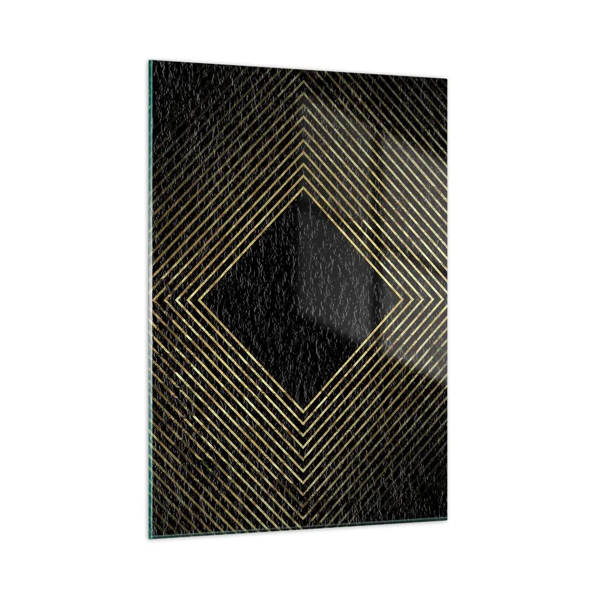 Billede på glas - Geometri i glamour-stil - 50x70 cm