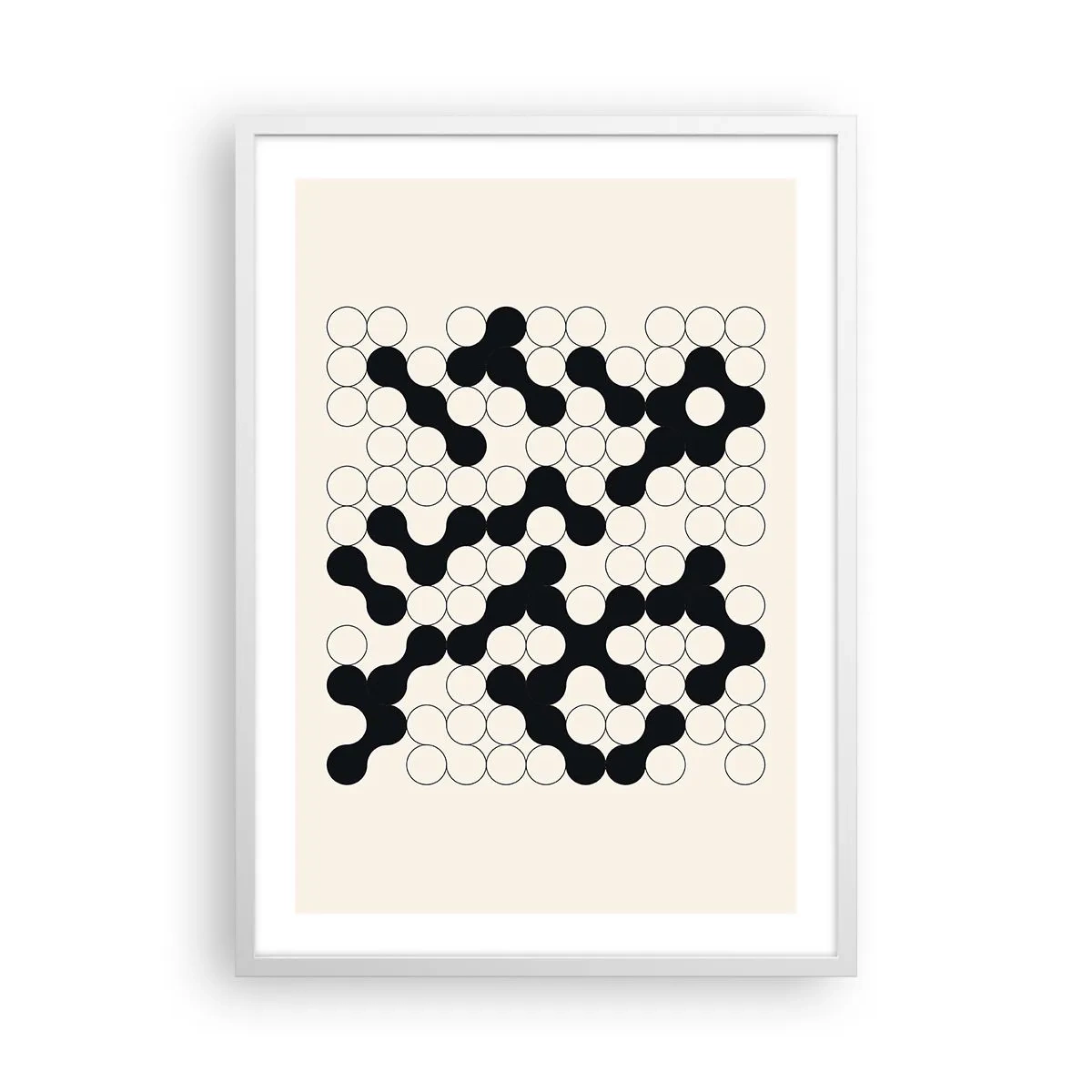 Plakat i hvid ramme - Kinesisk spil - variation - 50x70 cm