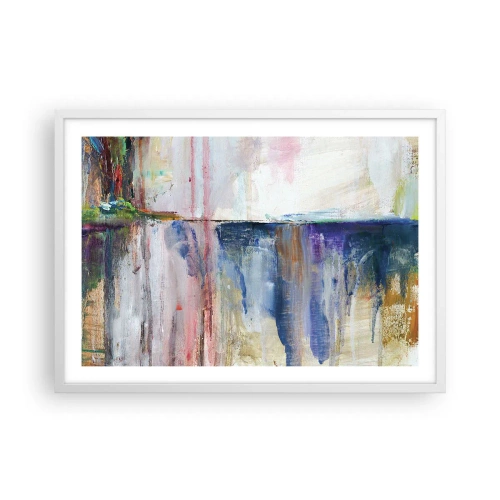 Plakat i hvid ramme - Farverige indtryk og associationer - 70x50 cm