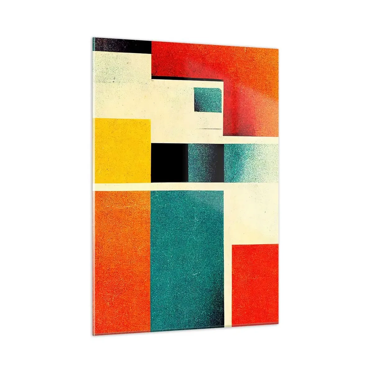Billede på glas - Geometrisk abstraktion - god energi - 50x70 cm