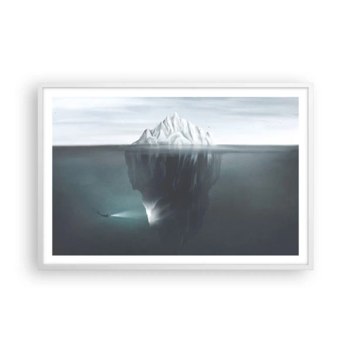 Plakat i hvid ramme - Undervands-mysterium - 91x61 cm