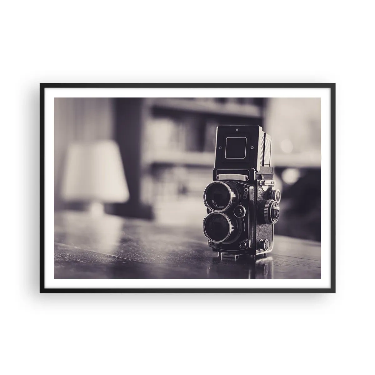 Plakat i sort ramme - Magien i et gammelt fotografi - 100x70 cm