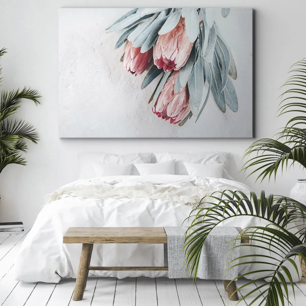 Lærredstryk - Billede på lærred - Skammer sig over deres egen skønhed - 120x80 cm