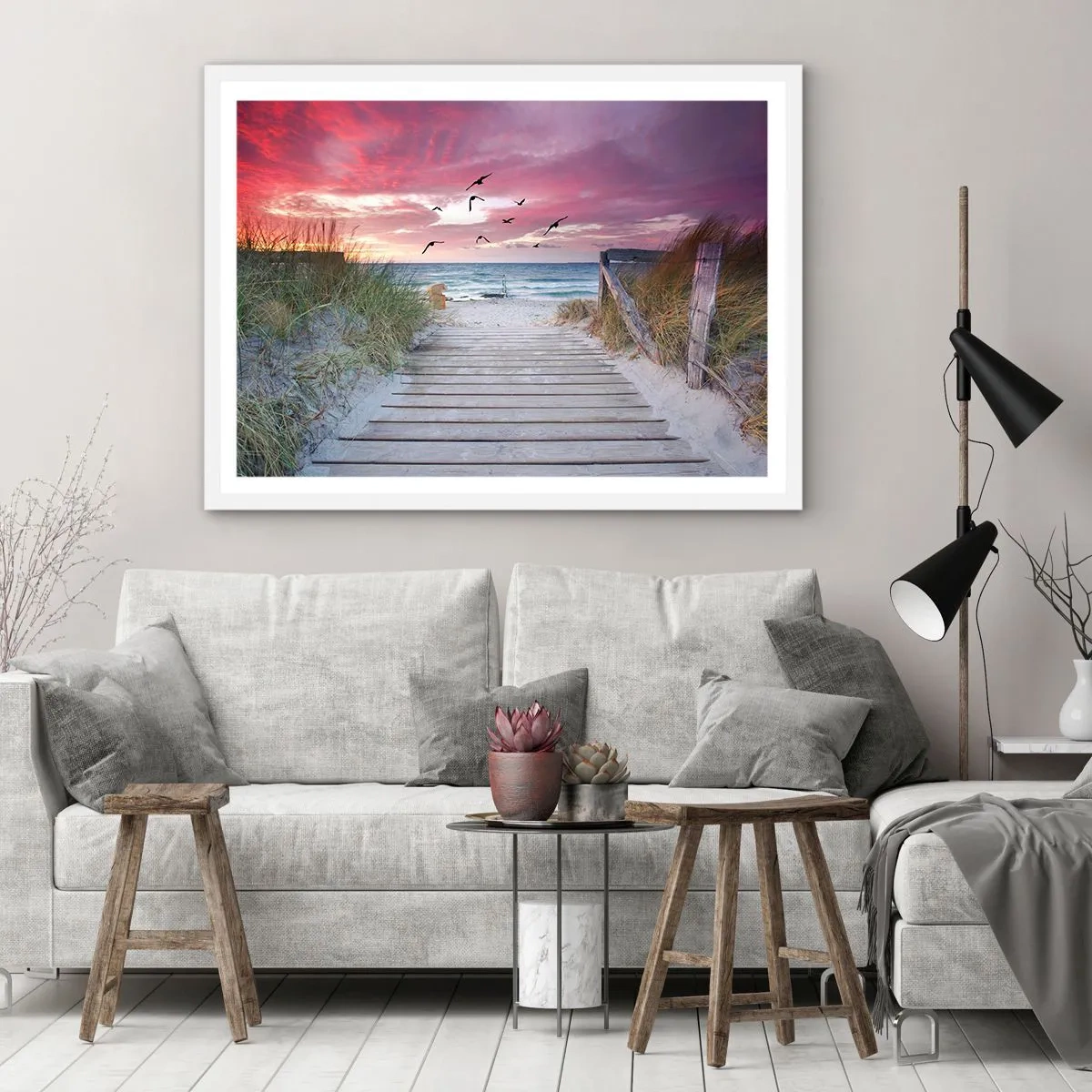 Plakat i hvid ramme - Baltisk indtryk - 40x30 cm