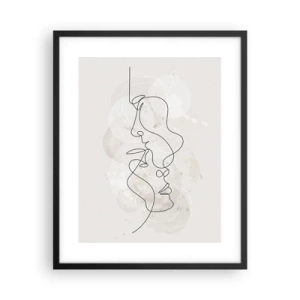 Plakat i sort ramme - Omfavnet i en omfavnelse - 40x50 cm