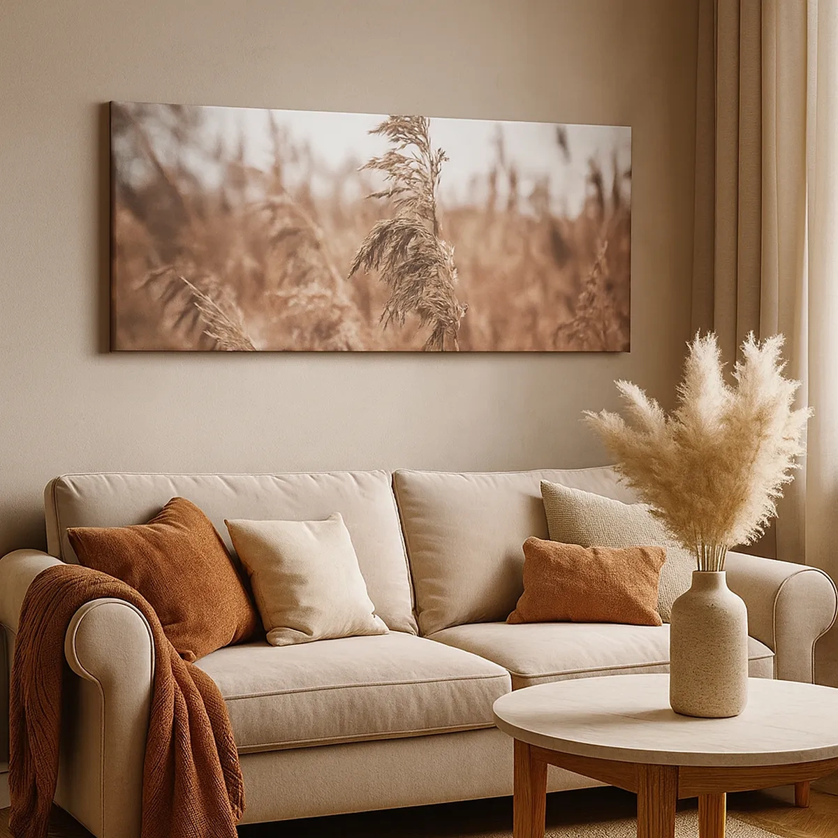 Lærredstryk - Billede på lærred - Efteråret er allerede på markerne - 30x30 cm