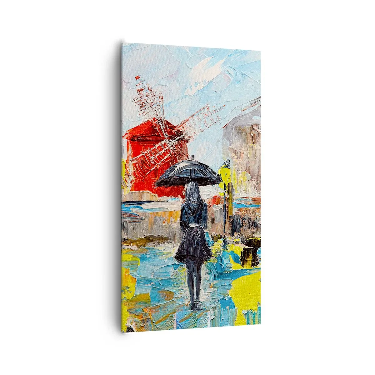 Lærredstryk - Billede på lærred - Parisiske legender - 65x120 cm