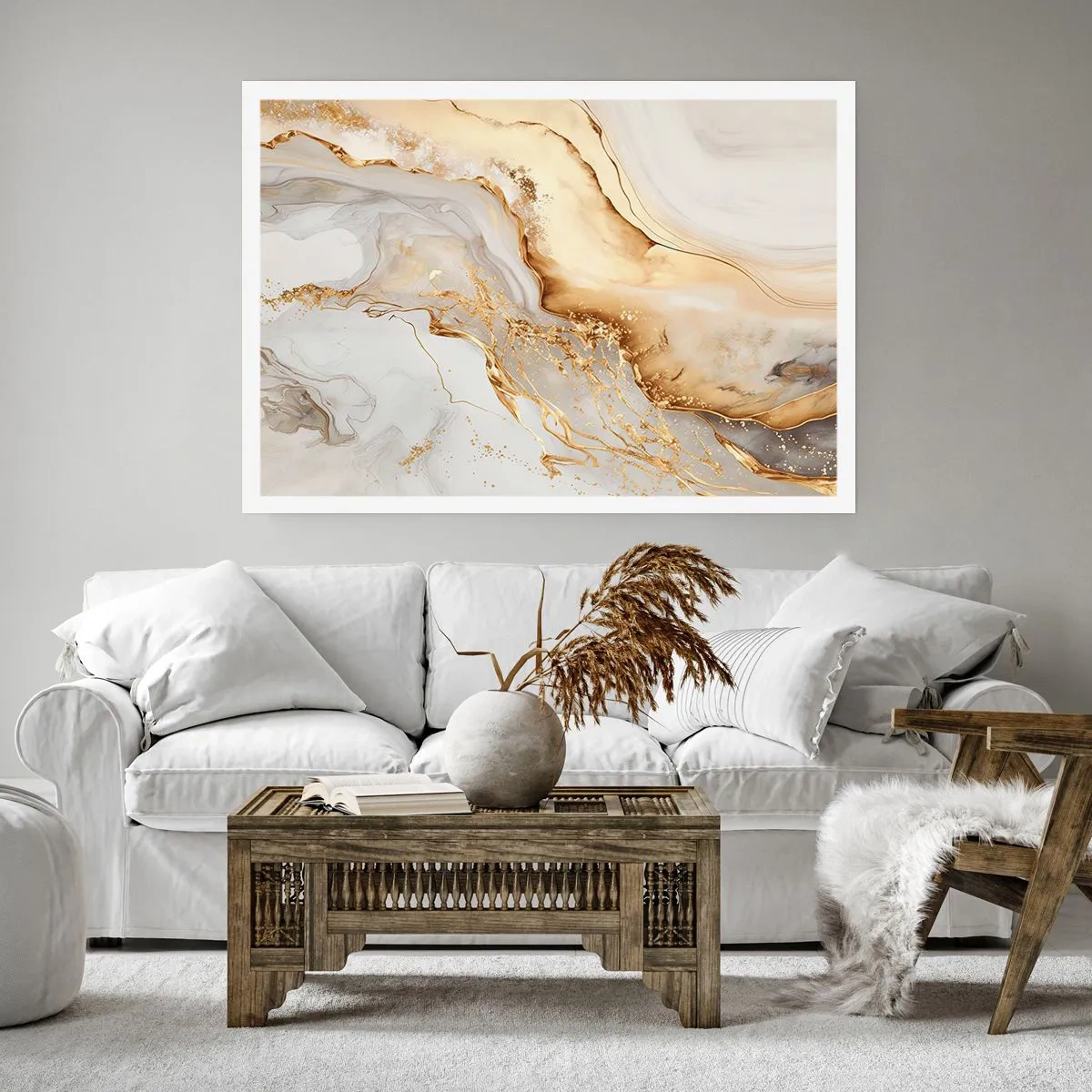 Plakat - Abstraktion: skønhed og godhed - 100x70 cm