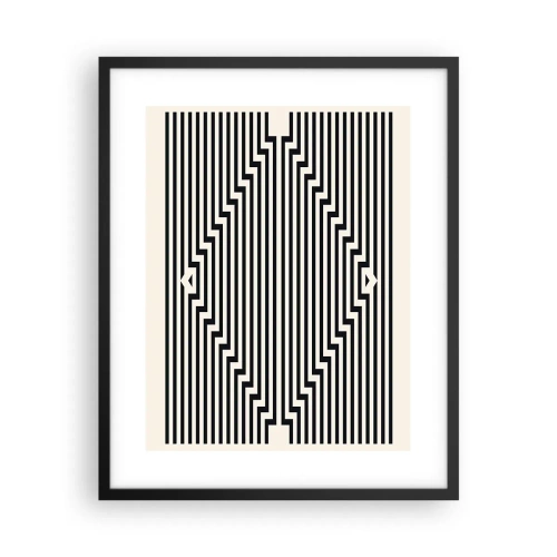 Plakat i sort ramme - Geometrisk illusion - 40x50 cm