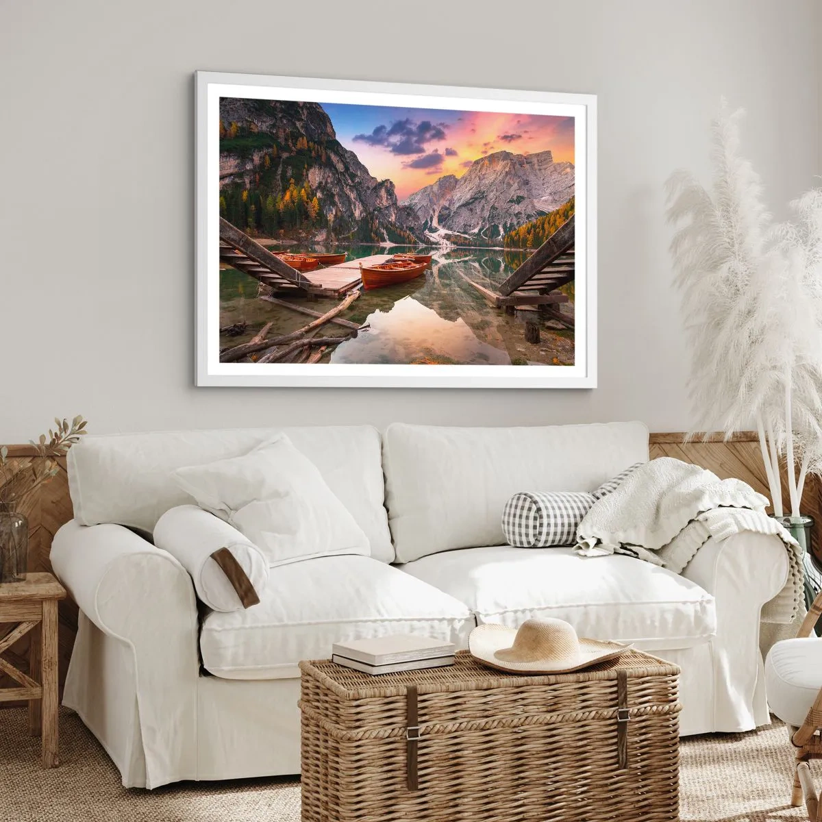 Plakat i hvid ramme - Dagens løfte - 100x70 cm