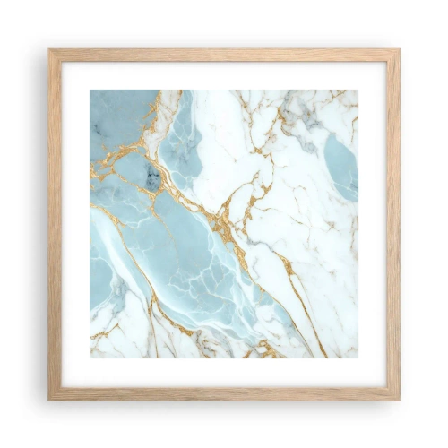 Plakat i ramme af lyst egetræ - Rigdom af sten - 40x40 cm