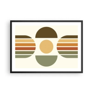 Plakat i sort ramme - I jordfarver - 70x50 cm
