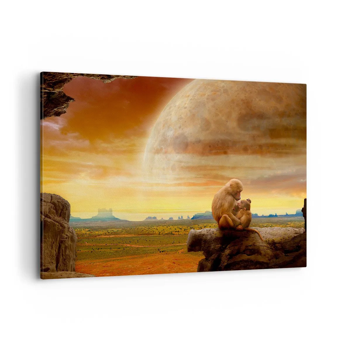 Lærredstryk - Billede på lærred - Kærlighed overalt den samme - 100x70 cm