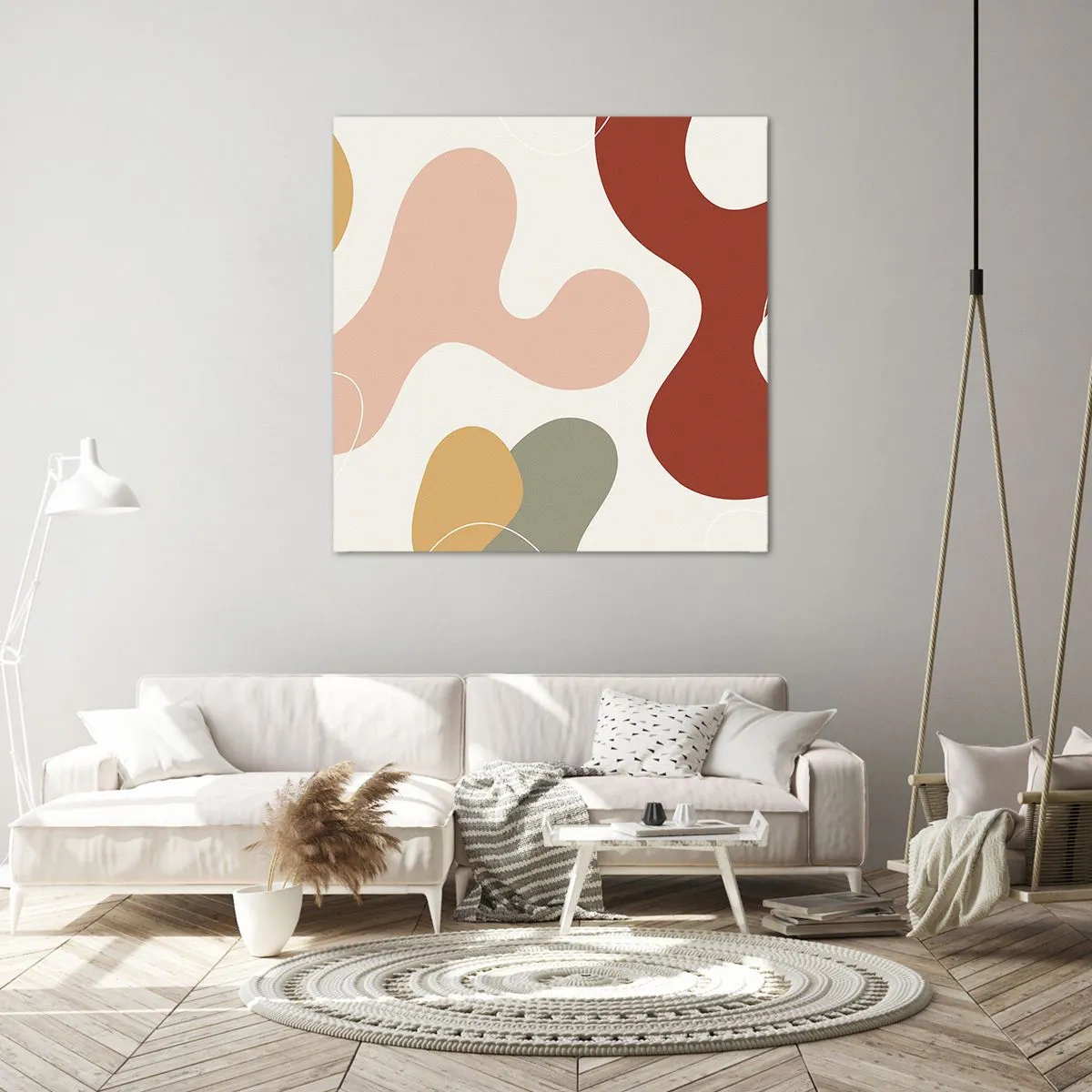 Lærredstryk - Billede på lærred - Es eller flores? - 70x70 cm