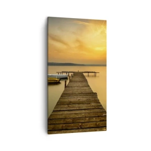 Lærredstryk - Billede på lærred - Jeg vil åbne den gyldne himmel for dig - 45x80 cm