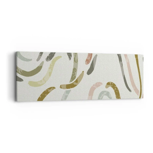 Lærredstryk - Billede på lærred - Abstraktionens glade dans - 90x30 cm