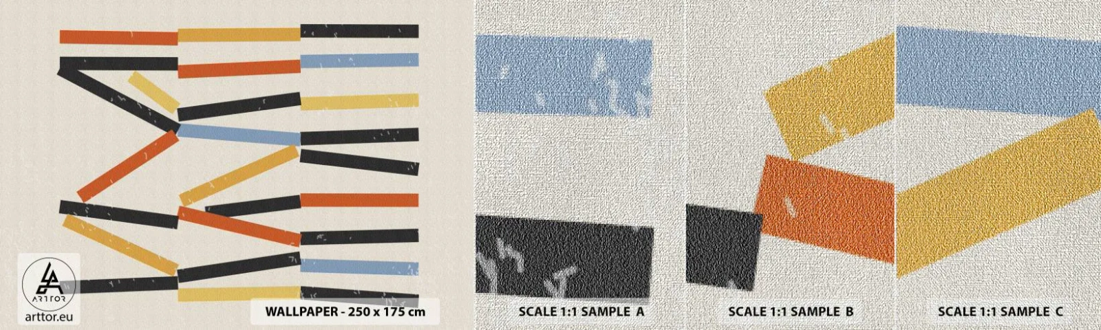 Prøve Fototapet Premium Canvas - Vandret komposition - Minimalisme, Hipster, Nutidige - 100x30 cm