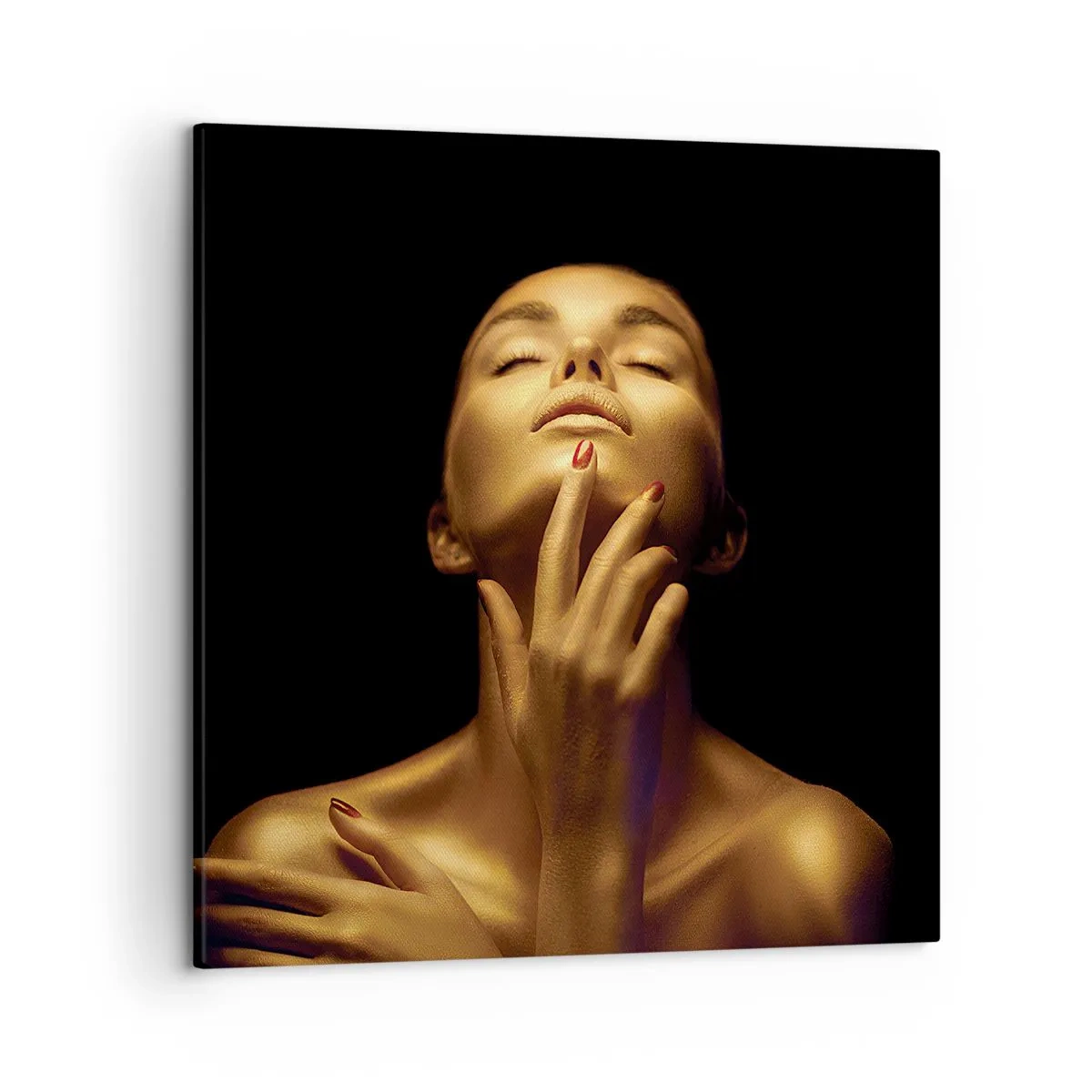 Lærredstryk - Billede på lærred - Som gylden silke - 50x50 cm